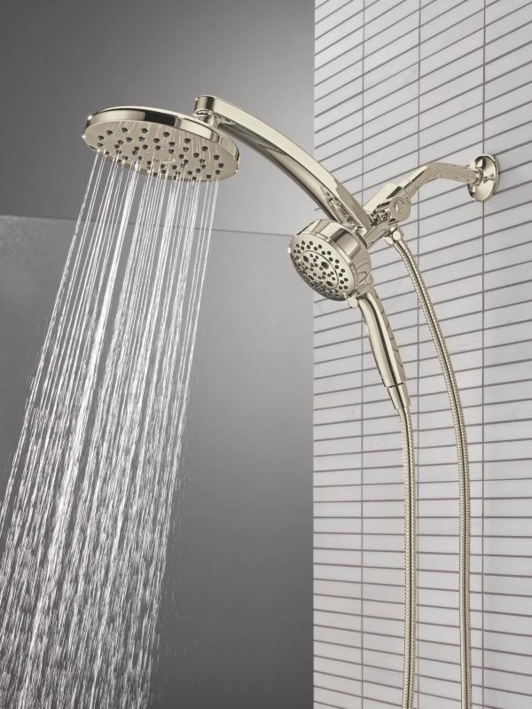 DELTA Universal Showering Components PivotPro 3-in-1 Combination Shower — Lumicoat® Polished Nickel