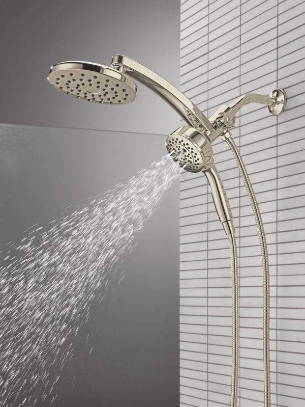 DELTA Universal Showering Components PivotPro 3-in-1 Combination Shower — Lumicoat® Polished Nickel