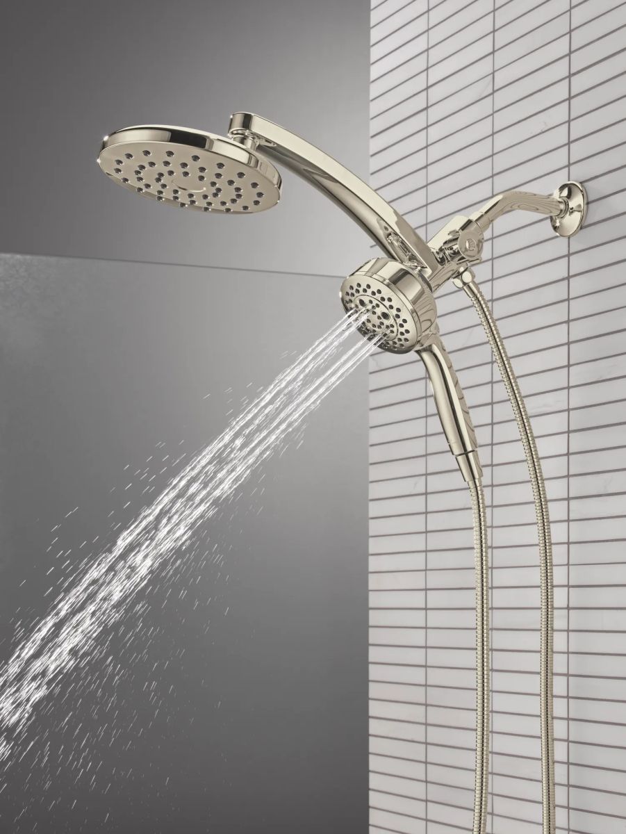 DELTA Universal Showering Components PivotPro 3-in-1 Combination Shower — Lumicoat® Polished Nickel