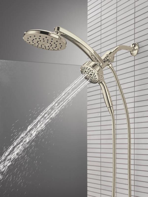 DELTA Universal Showering Components PivotPro 3-in-1 Combination Shower — Lumicoat® Polished Nickel