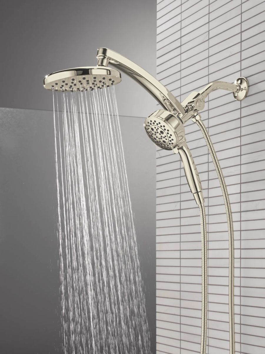 DELTA Universal Showering Components PivotPro 3-in-1 Combination Shower — Lumicoat® Polished Nickel