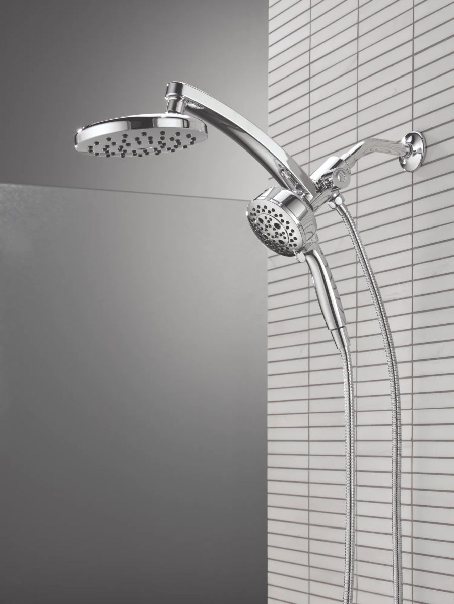 DELTA Universal Showering Components PivotPro 3-in-1 Combination Shower — Lumicoat® Chrome
