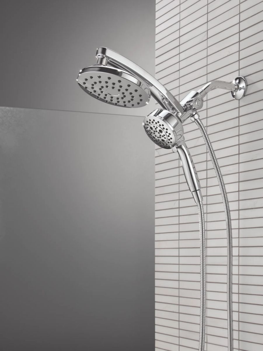 DELTA Universal Showering Components PivotPro 3-in-1 Combination Shower — Lumicoat® Chrome