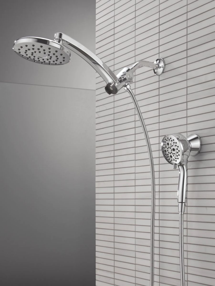 DELTA Universal Showering Components PivotPro 3-in-1 Combination Shower — Lumicoat® Chrome