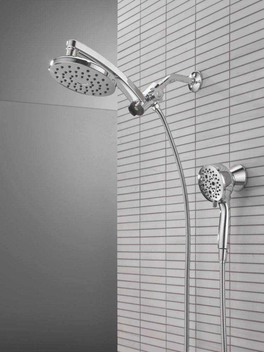DELTA Universal Showering Components PivotPro 3-in-1 Combination Shower — Lumicoat® Chrome
