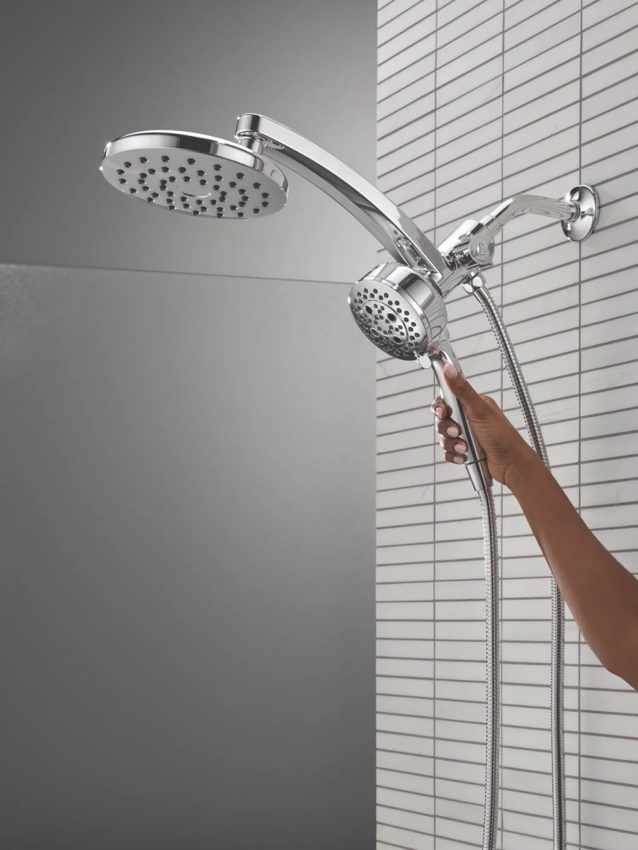 DELTA Universal Showering Components PivotPro 3-in-1 Combination Shower — Lumicoat® Chrome