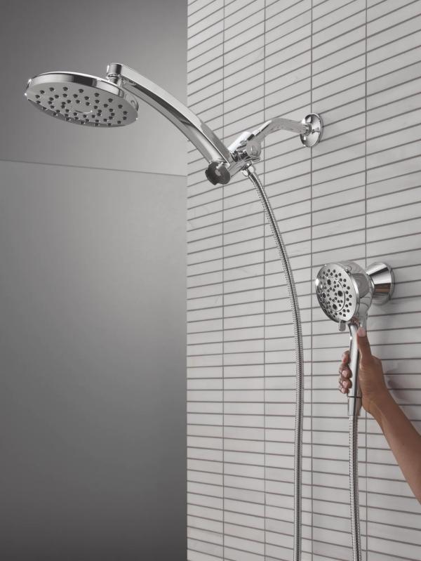 DELTA Universal Showering Components PivotPro 3-in-1 Combination Shower — Lumicoat® Chrome
