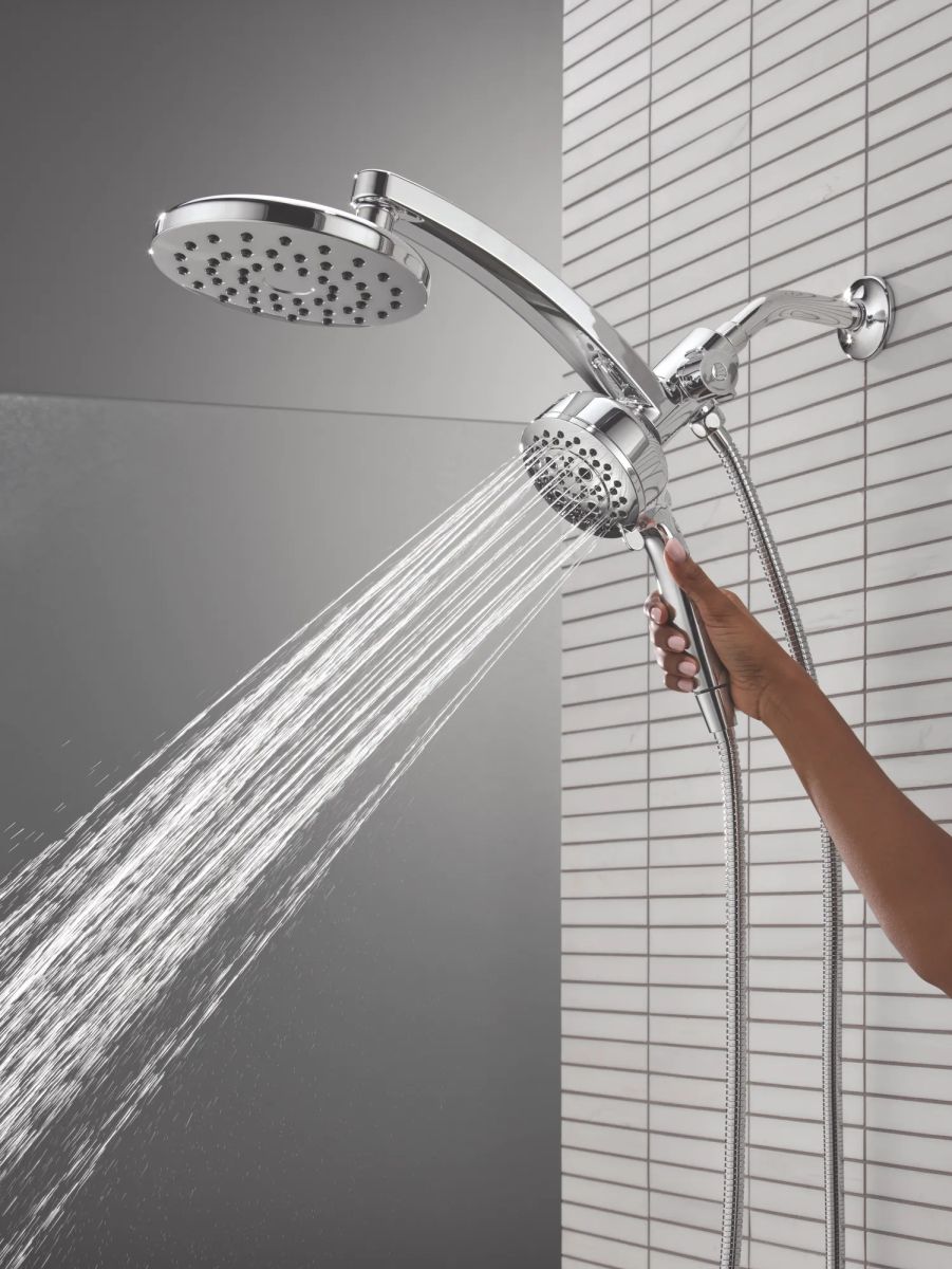 DELTA Universal Showering Components PivotPro 3-in-1 Combination Shower — Lumicoat® Chrome