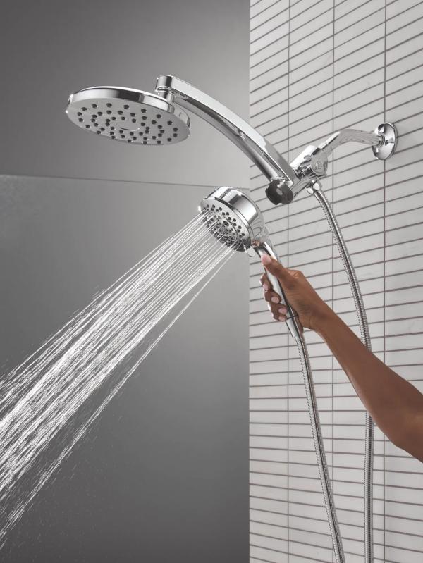 DELTA Universal Showering Components PivotPro 3-in-1 Combination Shower — Lumicoat® Chrome