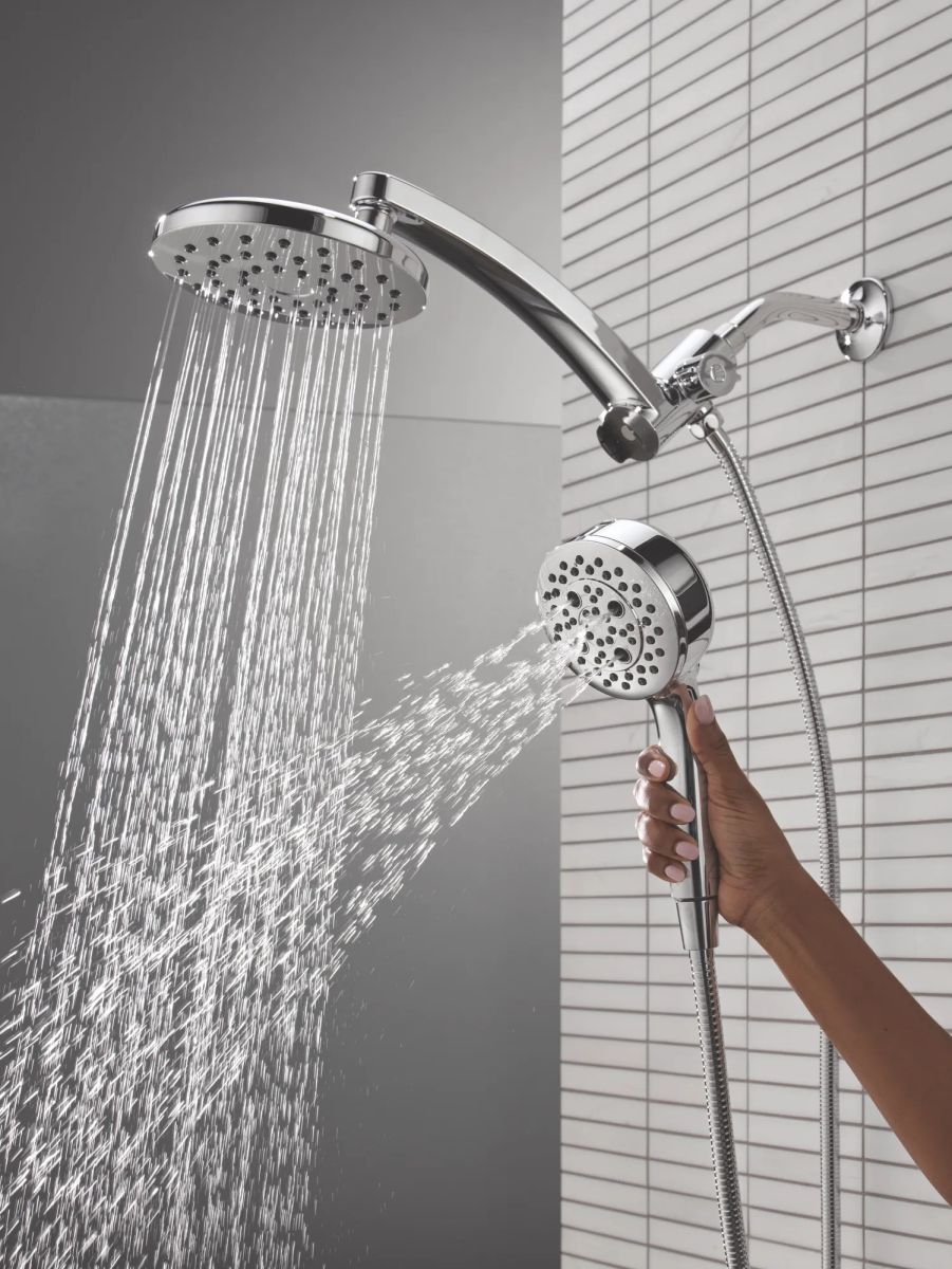 DELTA Universal Showering Components PivotPro 3-in-1 Combination Shower — Lumicoat® Chrome