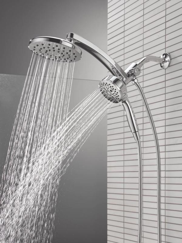 DELTA Universal Showering Components PivotPro 3-in-1 Combination Shower — Lumicoat® Chrome
