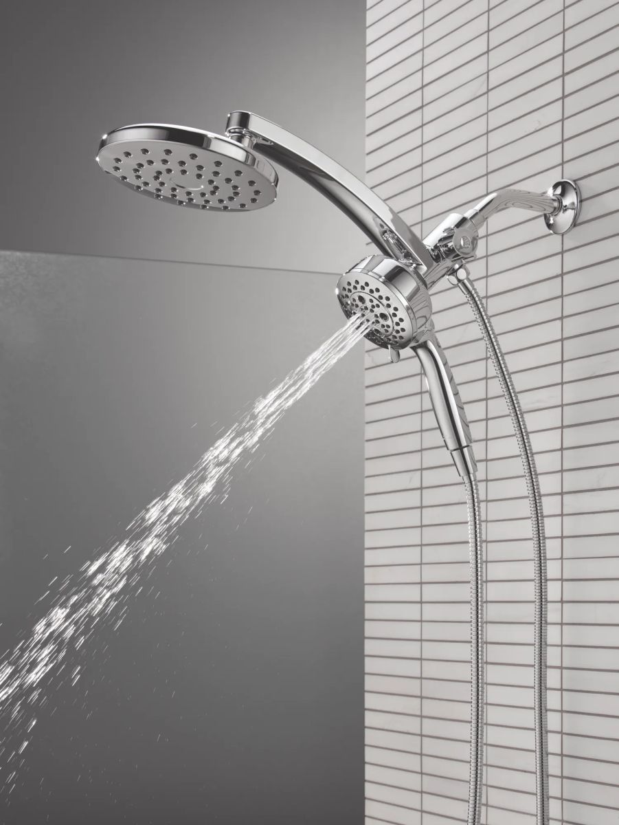 DELTA Universal Showering Components PivotPro 3-in-1 Combination Shower — Lumicoat® Chrome
