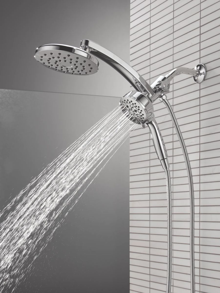 DELTA Universal Showering Components PivotPro 3-in-1 Combination Shower — Lumicoat® Chrome