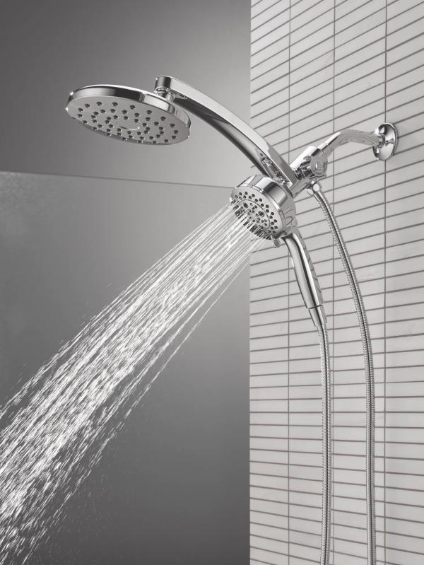 DELTA Universal Showering Components PivotPro 3-in-1 Combination Shower — Lumicoat® Chrome