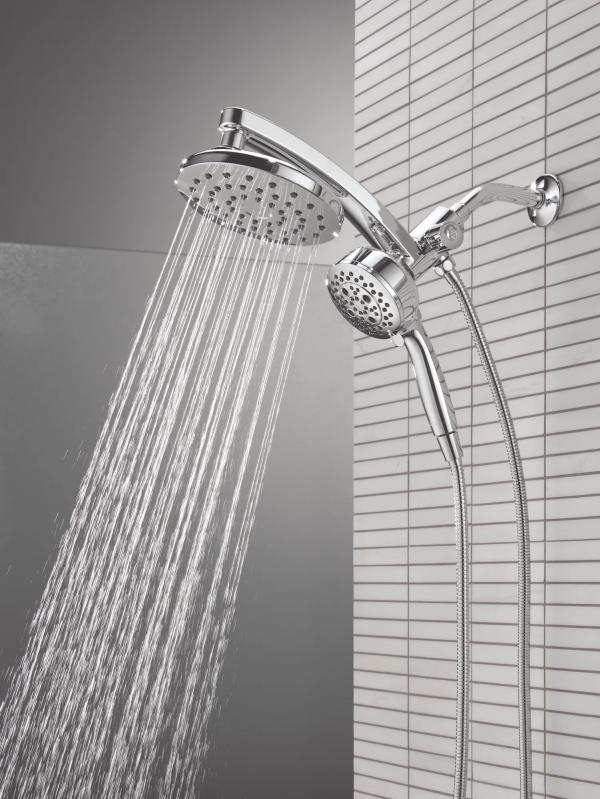 DELTA Universal Showering Components PivotPro 3-in-1 Combination Shower — Lumicoat® Chrome