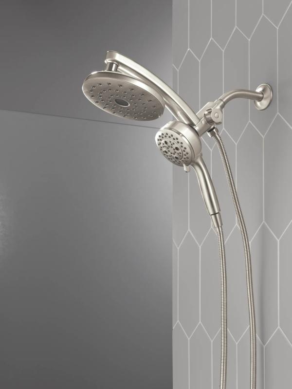 DELTA Universal Showering Components PivotPro 3-in-1 Combination Shower — Lumicoat® Stainless