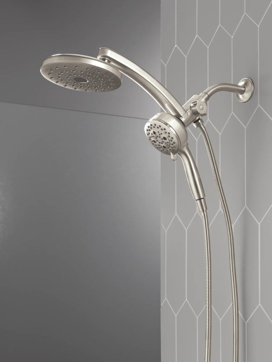 DELTA Universal Showering Components PivotPro 3-in-1 Combination Shower — Lumicoat® Stainless