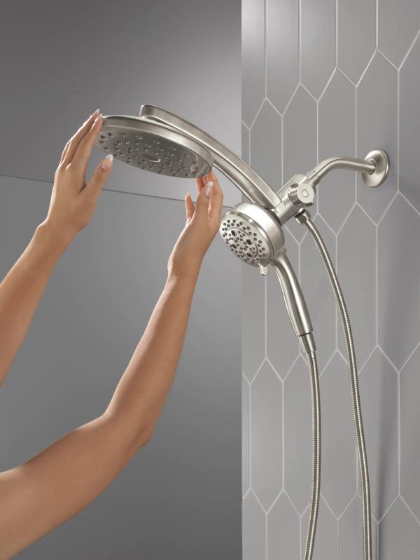 DELTA Universal Showering Components PivotPro 3-in-1 Combination Shower — Lumicoat® Stainless