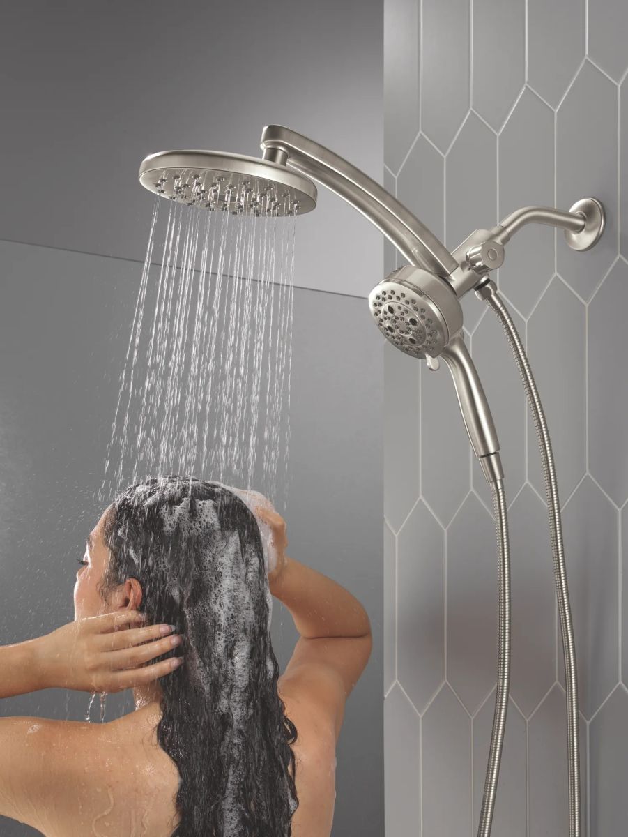 DELTA Universal Showering Components PivotPro 3-in-1 Combination Shower — Lumicoat® Stainless