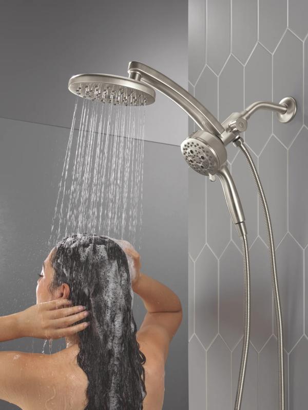 DELTA Universal Showering Components PivotPro 3-in-1 Combination Shower — Lumicoat® Stainless