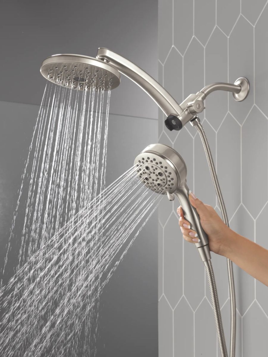 DELTA Universal Showering Components PivotPro 3-in-1 Combination Shower — Lumicoat® Stainless