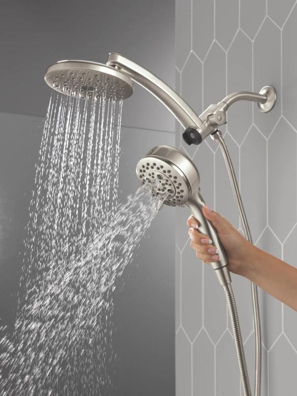 DELTA Universal Showering Components PivotPro 3-in-1 Combination Shower — Lumicoat® Stainless