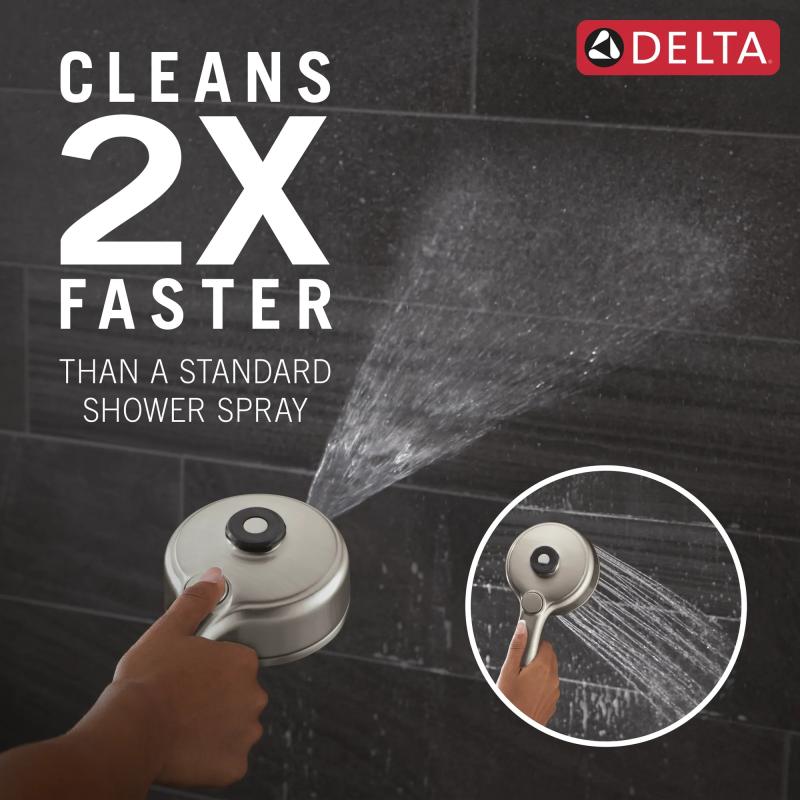 DELTA Universal Showering Components PivotPro 3-in-1 Combination Shower — Lumicoat® Stainless