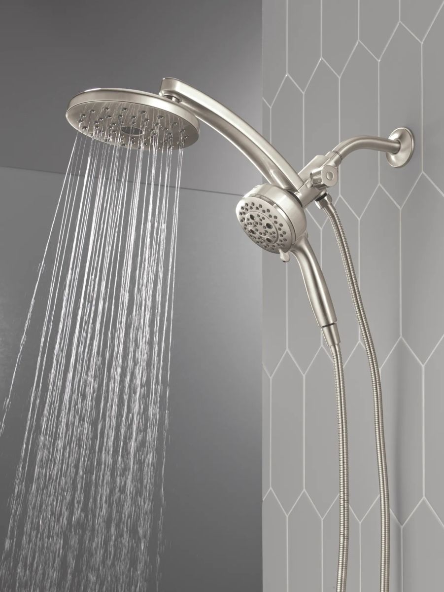 DELTA Universal Showering Components PivotPro 3-in-1 Combination Shower — Lumicoat® Stainless