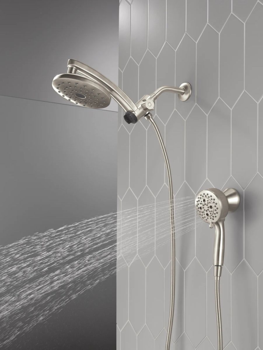 DELTA Universal Showering Components PivotPro 3-in-1 Combination Shower — Lumicoat® Stainless