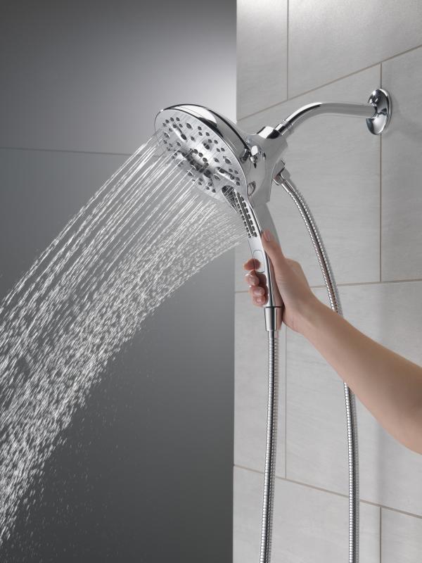 DELTA Universal Showering Components In2ition H2OKINETIC 5-Setting Two-in-One Shower — Chrome