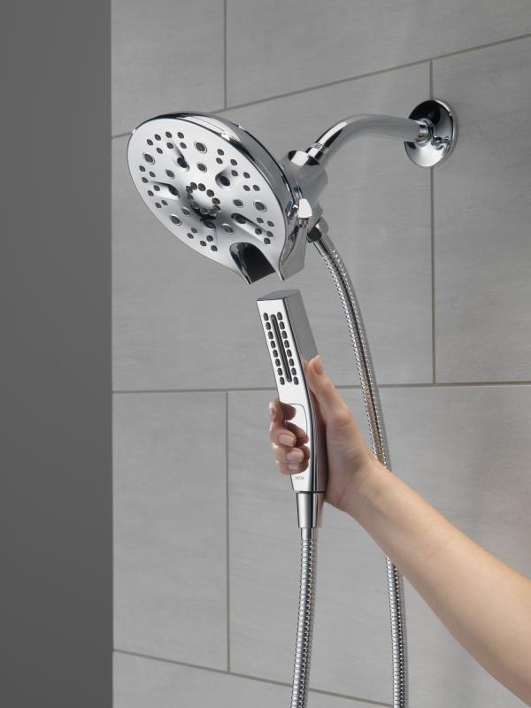 DELTA Universal Showering Components In2ition H2OKINETIC 5-Setting Two-in-One Shower — Chrome