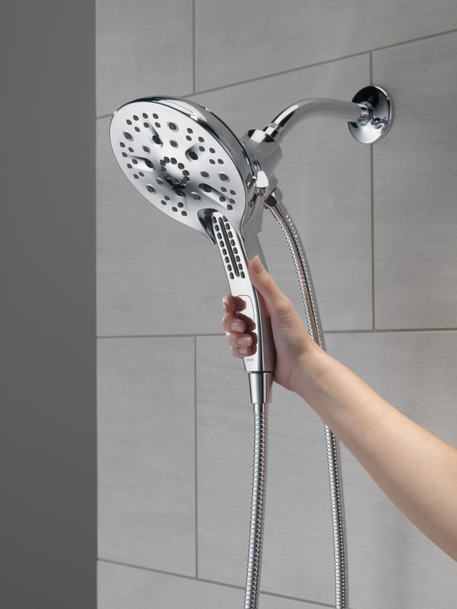 DELTA Universal Showering Components In2ition H2OKINETIC 5-Setting Two-in-One Shower — Chrome