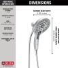 DELTA Universal Showering Components In2ition H2OKINETIC 5-Setting Two-in-One Shower — Chrome