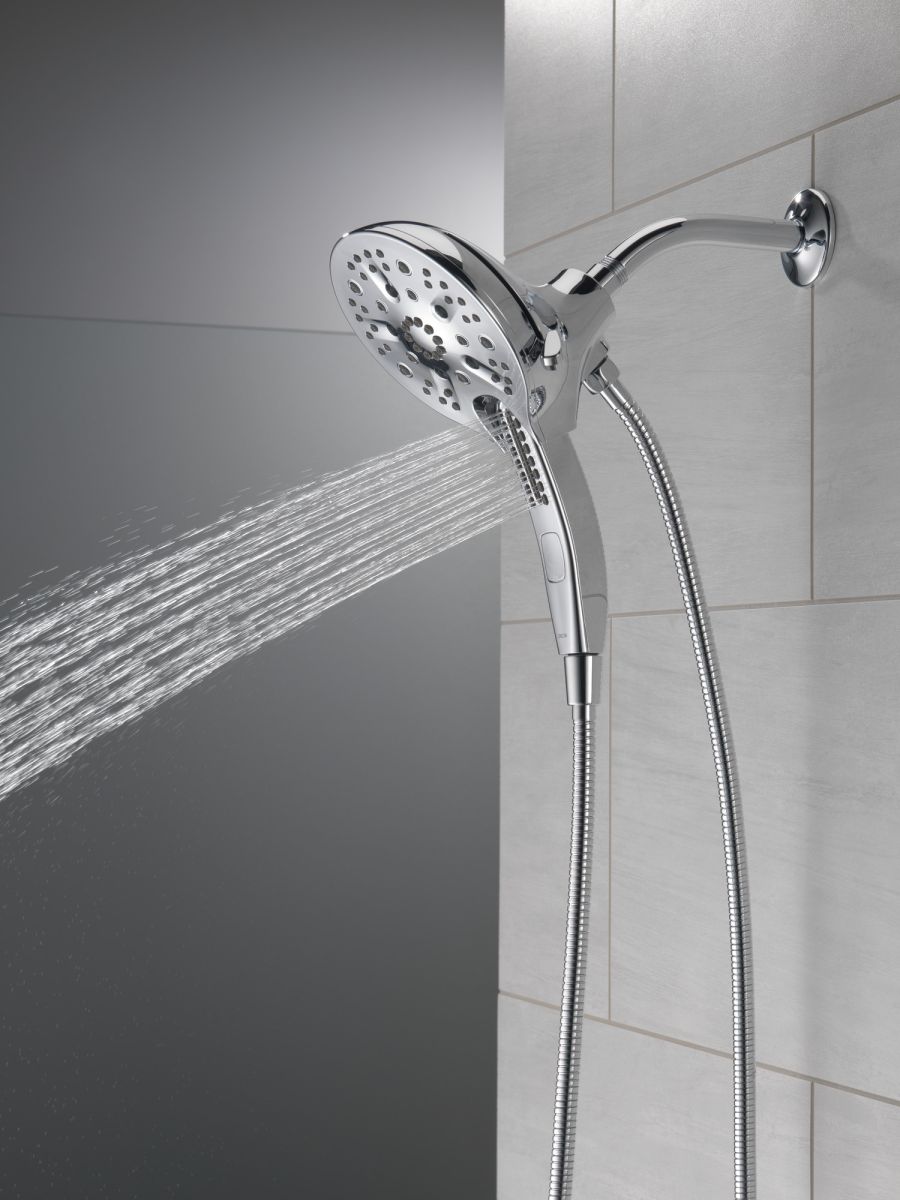 DELTA Universal Showering Components In2ition H2OKINETIC 5-Setting Two-in-One Shower — Chrome