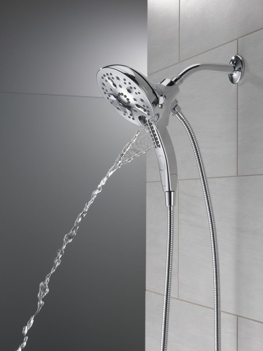 DELTA Universal Showering Components In2ition H2OKINETIC 5-Setting Two-in-One Shower — Chrome