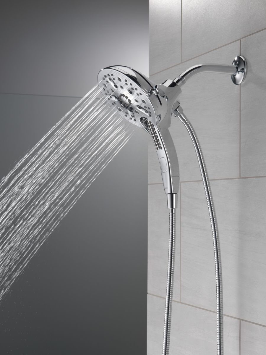 DELTA Universal Showering Components In2ition H2OKINETIC 5-Setting Two-in-One Shower — Chrome