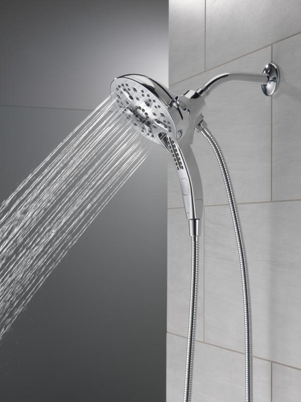 DELTA Universal Showering Components In2ition H2OKINETIC 5-Setting Two-in-One Shower — Chrome