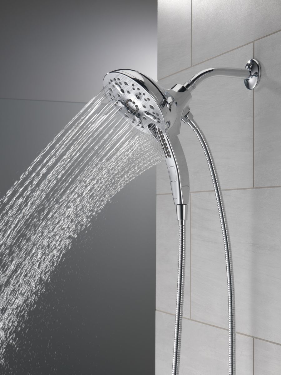DELTA Universal Showering Components In2ition H2OKINETIC 5-Setting Two-in-One Shower — Chrome