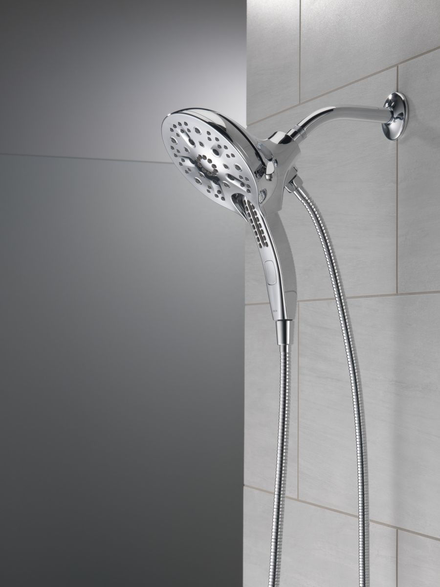 DELTA Universal Showering Components In2ition H2OKINETIC 5-Setting Two-in-One Shower — Chrome