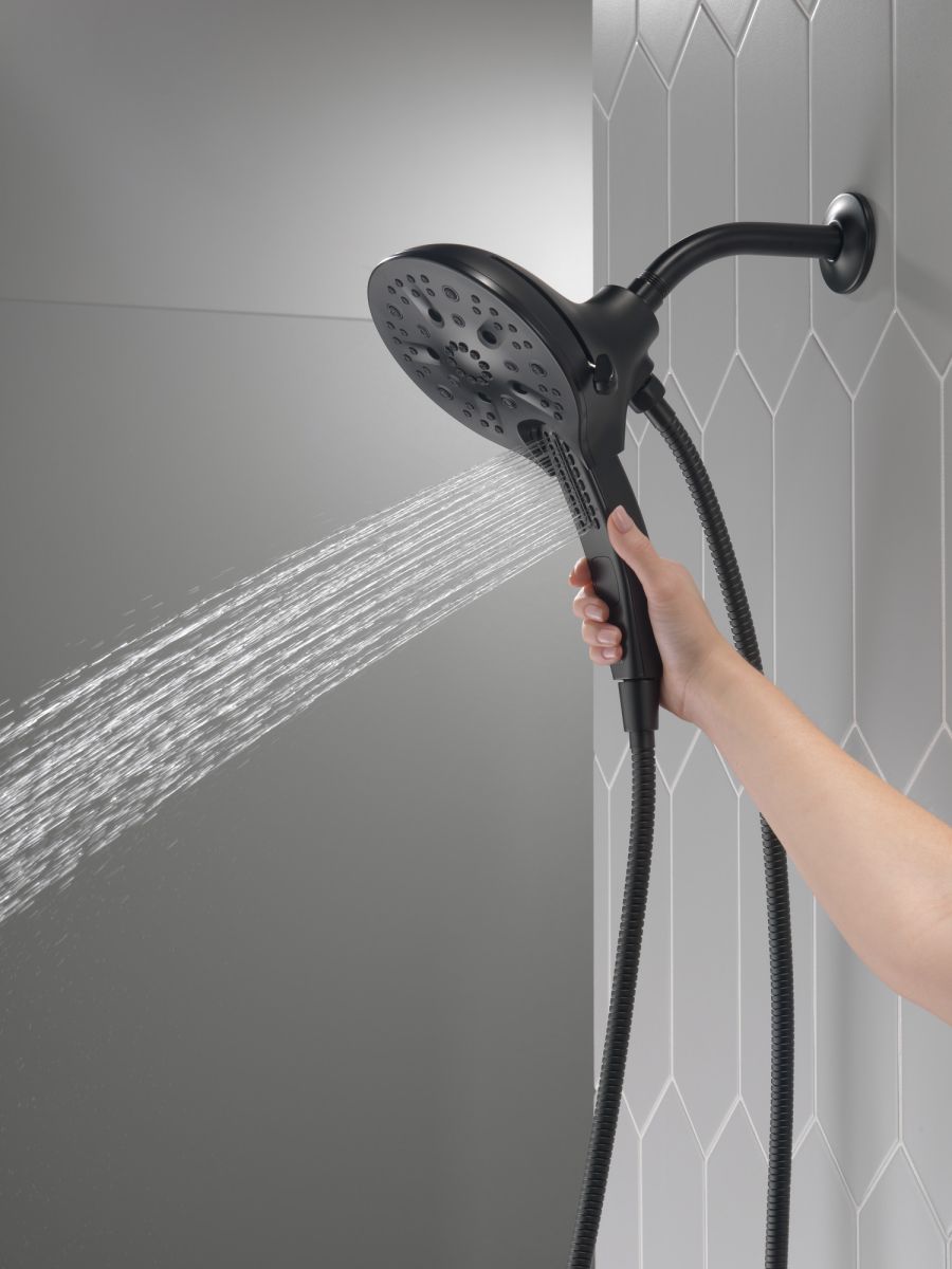 DELTA Universal Showering Components In2ition H2OKINETIC 5-Setting Two-in-One Shower — Matte Black