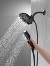 DELTA Universal Showering Components In2ition H2OKINETIC 5-Setting Two-in-One Shower — Matte Black