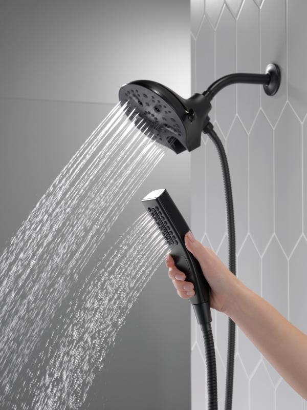 DELTA Universal Showering Components In2ition H2OKINETIC 5-Setting Two-in-One Shower — Matte Black