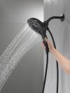 DELTA Universal Showering Components In2ition H2OKINETIC 5-Setting Two-in-One Shower — Matte Black