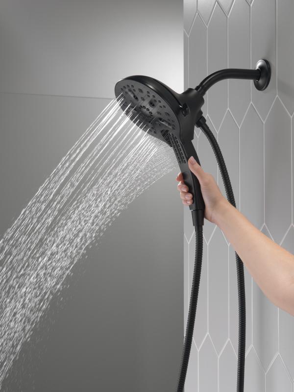 DELTA Universal Showering Components In2ition H2OKINETIC 5-Setting Two-in-One Shower — Matte Black