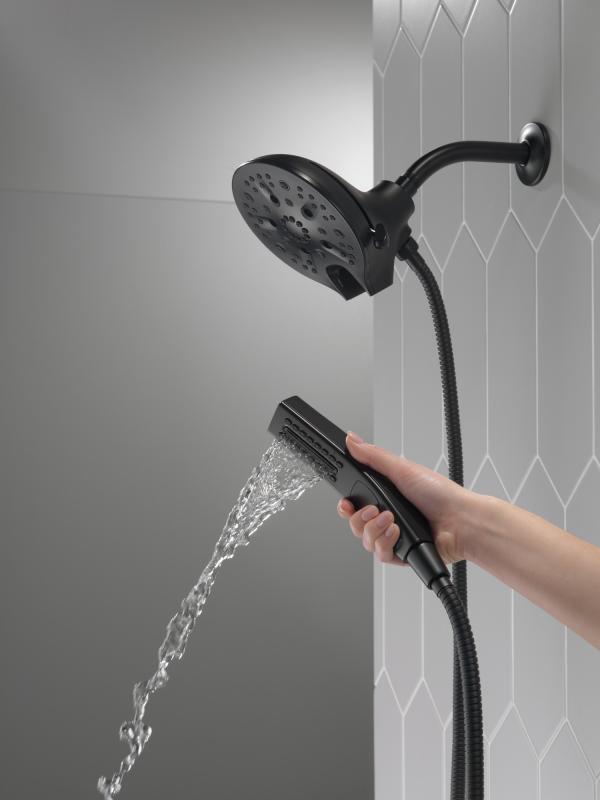 DELTA Universal Showering Components In2ition H2OKINETIC 5-Setting Two-in-One Shower — Matte Black