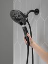 DELTA Universal Showering Components In2ition H2OKINETIC 5-Setting Two-in-One Shower — Matte Black