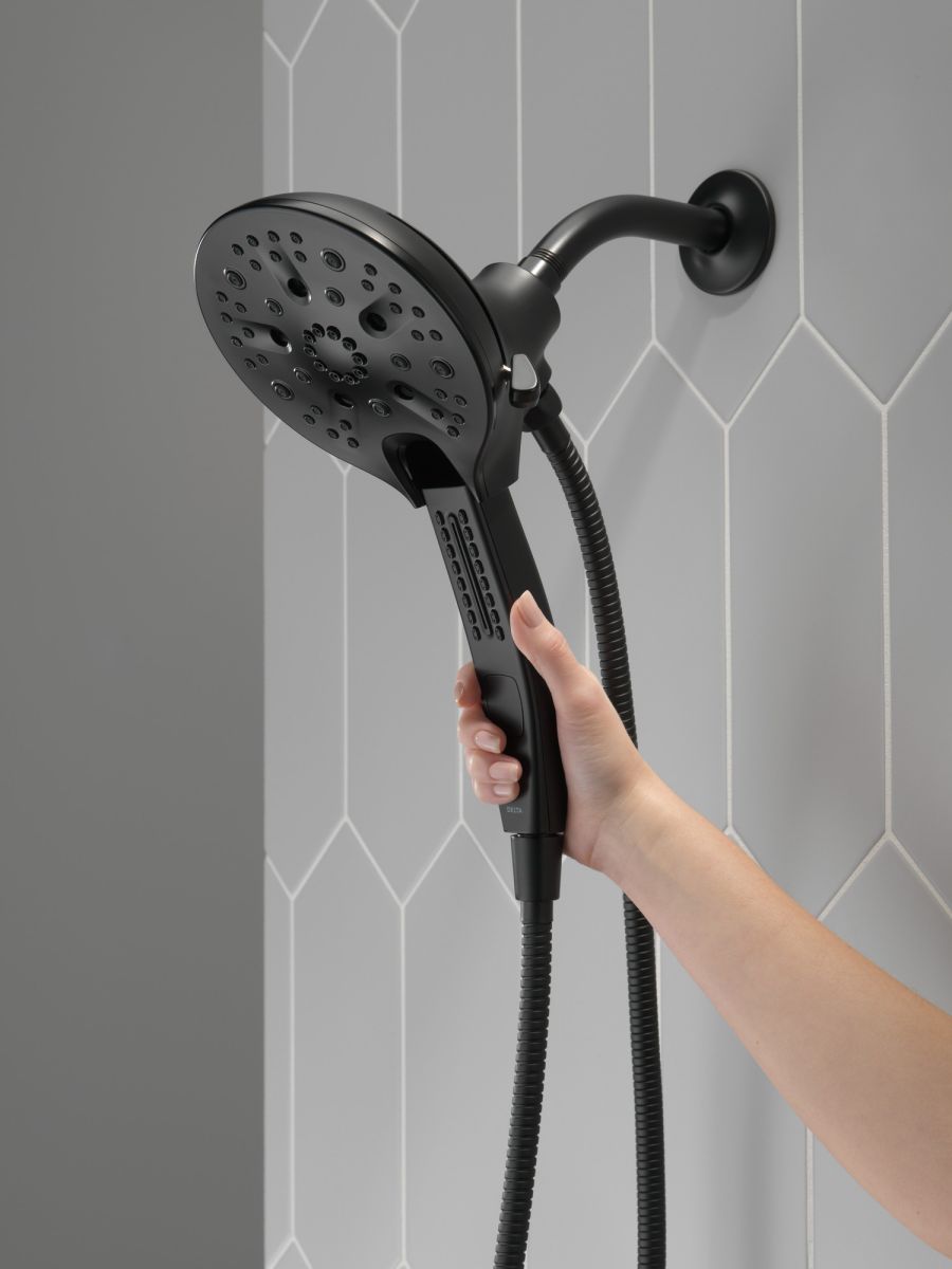 DELTA Universal Showering Components In2ition H2OKINETIC 5-Setting Two-in-One Shower — Matte Black
