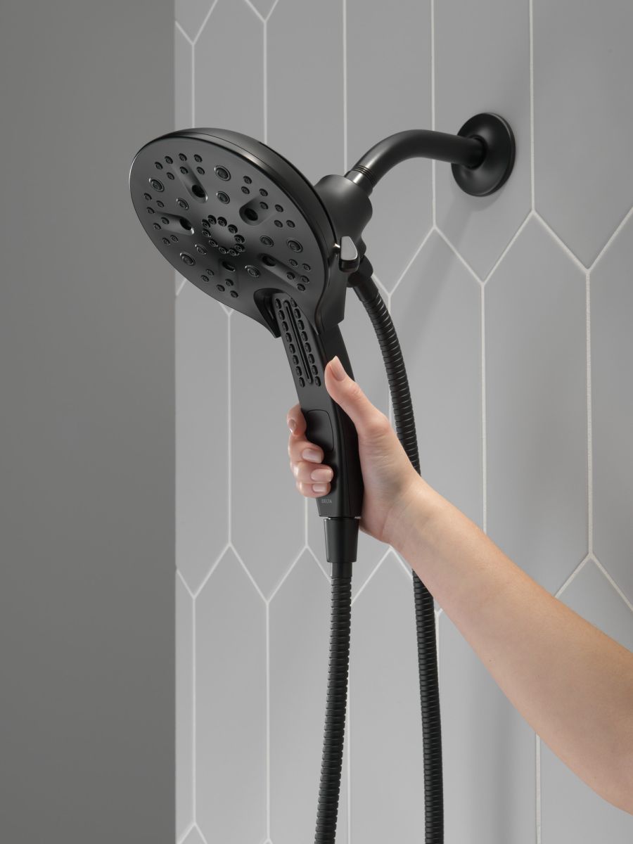 DELTA Universal Showering Components In2ition H2OKINETIC 5-Setting Two-in-One Shower — Matte Black