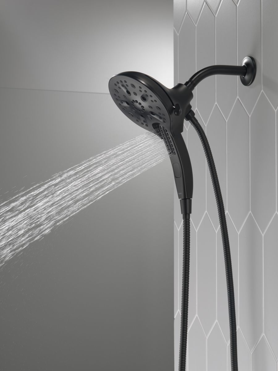 DELTA Universal Showering Components In2ition H2OKINETIC 5-Setting Two-in-One Shower — Matte Black