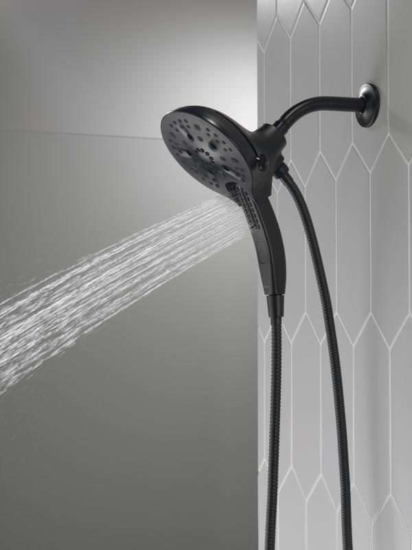 DELTA Universal Showering Components In2ition H2OKINETIC 5-Setting Two-in-One Shower — Matte Black